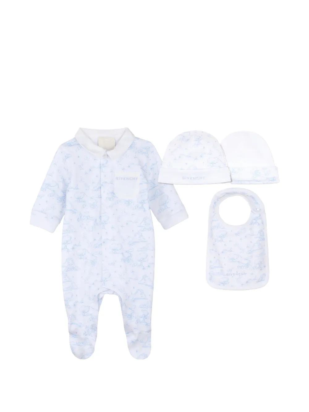 Givenchy Kids Gemustertes Strampler-Set - Weiß