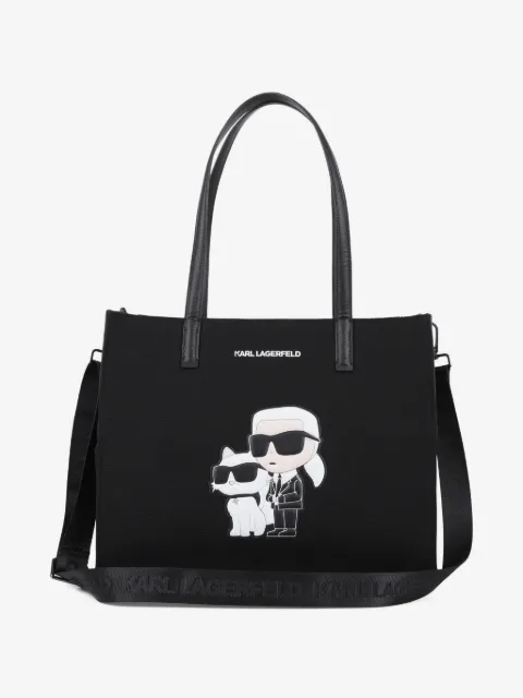 Karl Lagerfeld Kids pañalera con aplique del logo