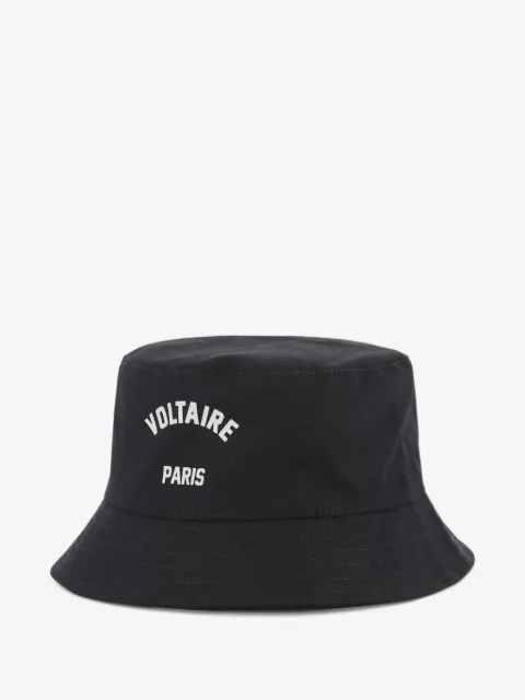 Zadig & Voltaire Kids gorro de pescador con logo estampado