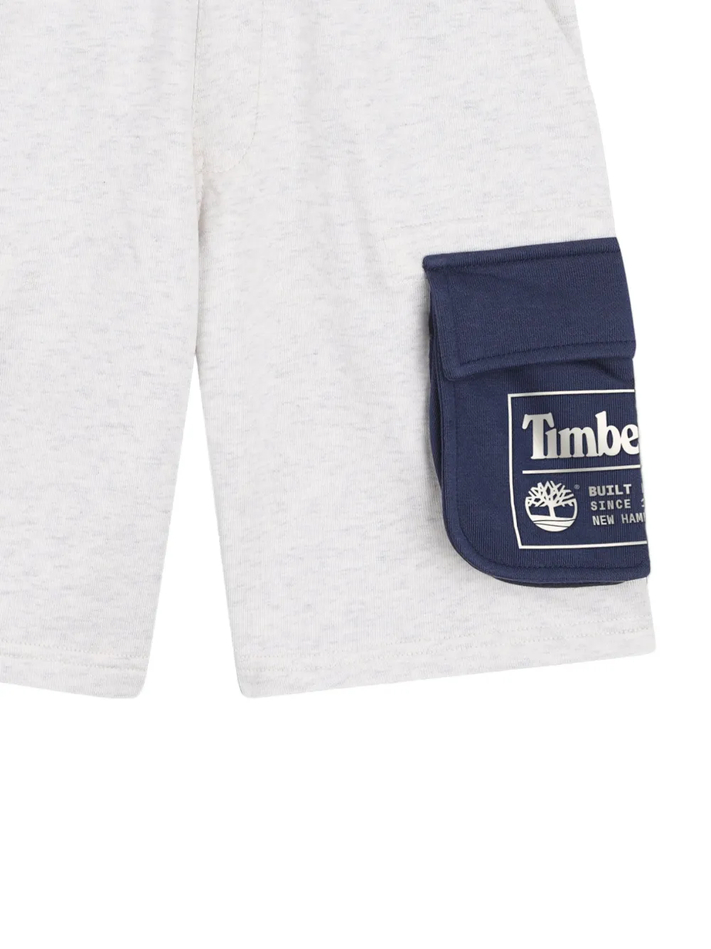 Timberland Kids Shorts met logodetail en zak Grijs