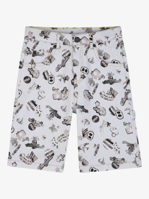Marc Jacobs Kids graphic-print striped shorts