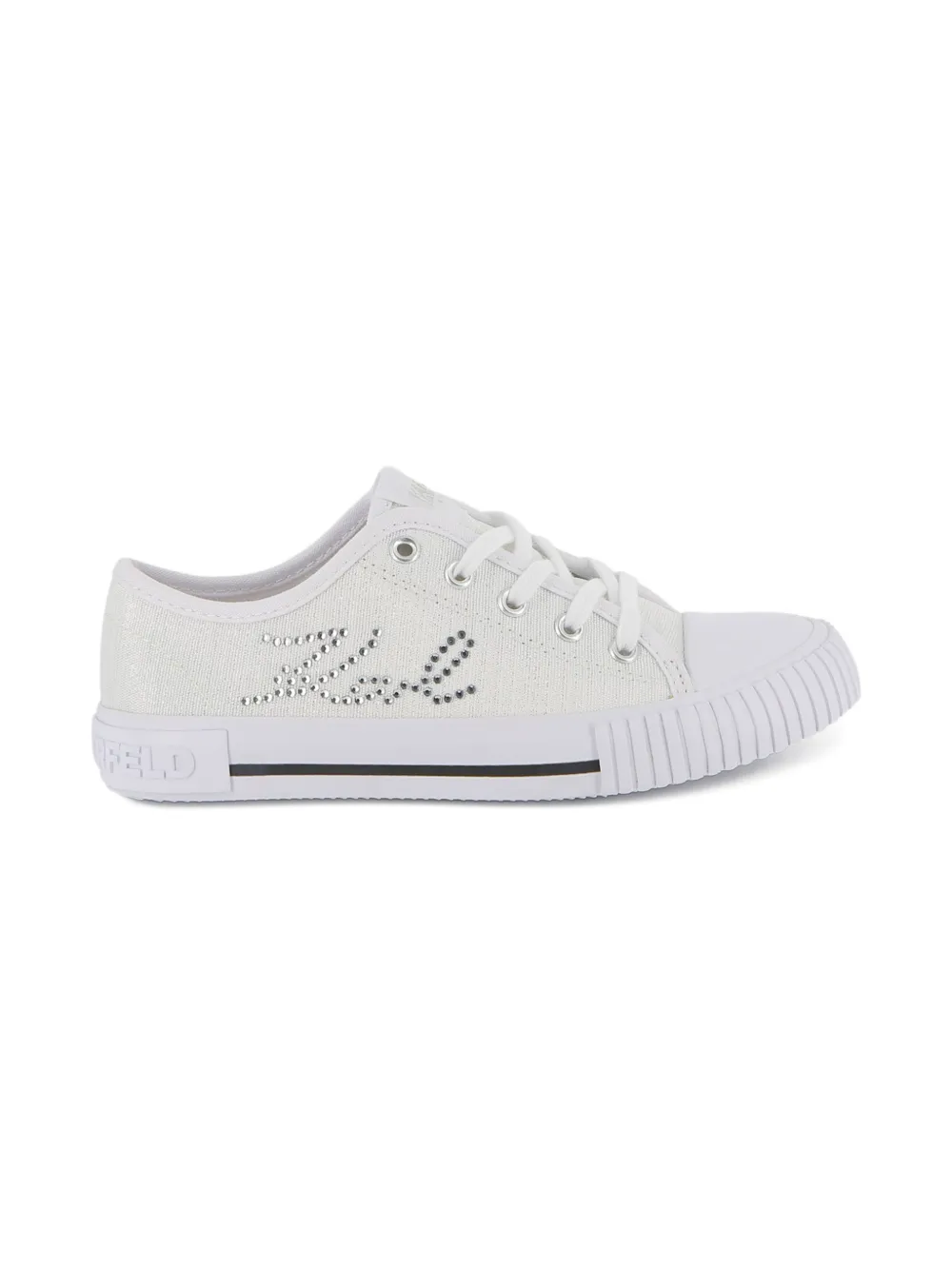 Karl Lagerfeld Kids Sneakers met stras Wit