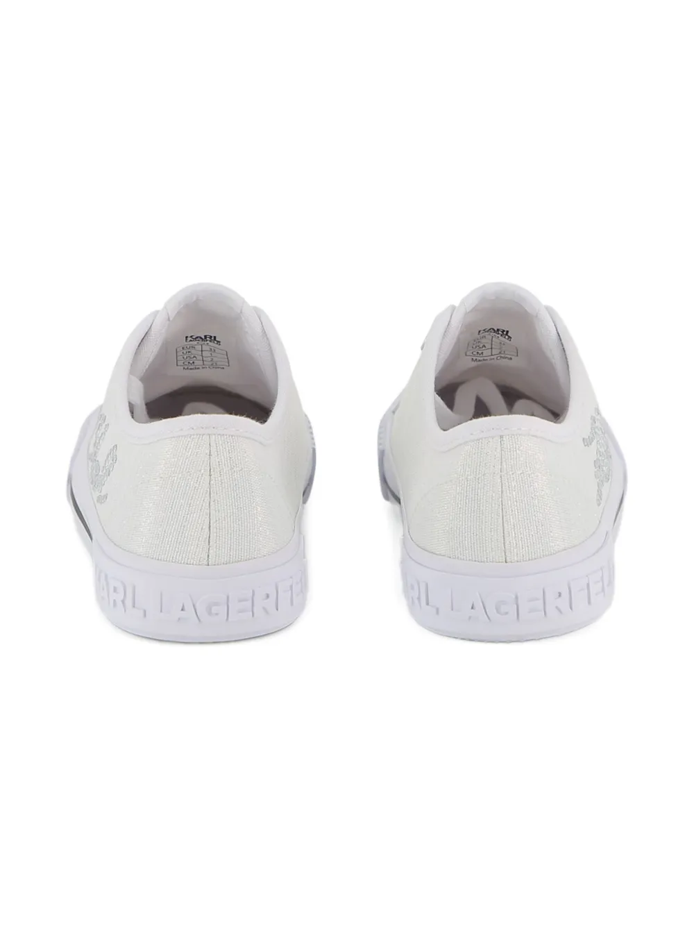 Karl Lagerfeld Kids Sneakers met stras Wit