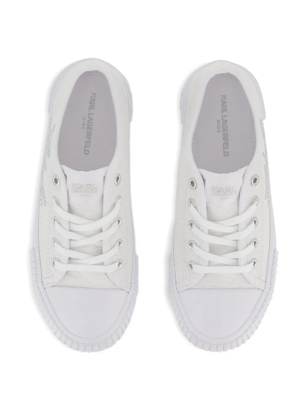 Karl Lagerfeld Kids Sneakers met stras Wit