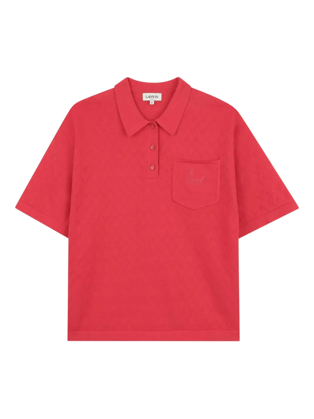 Lanvin Enfant Polo con taschino - Rosso