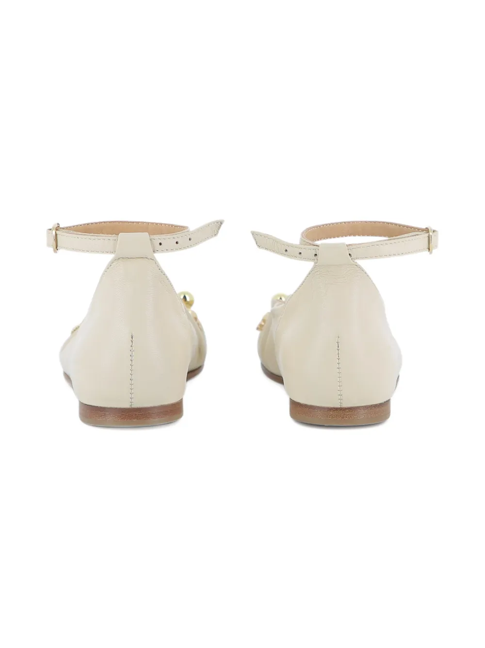 Chloé Kids Ballerina's met enkelbandje en bedel Roze