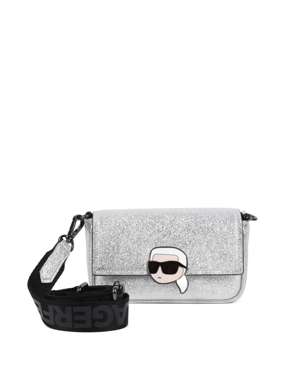 Karl Lagerfeld Kids Borsa con glitter - Argento
