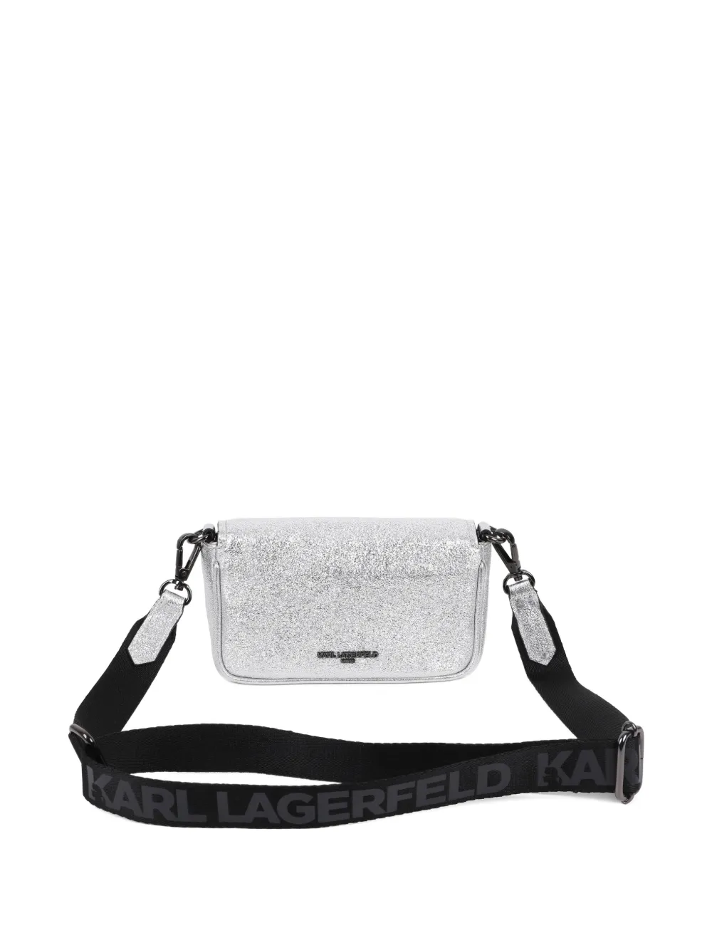 Karl Lagerfeld Kids Tas met glitter applicatie - Zilver