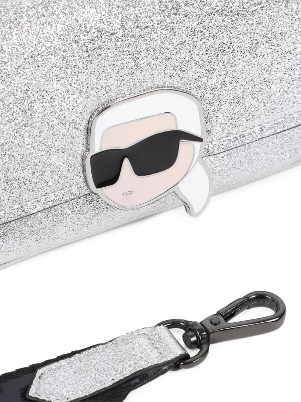 Karl Lagerfeld Kids Glitter Appliqué Bag | Silver | FARFETCH