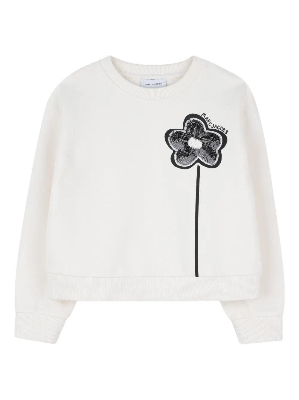 Marc Jacobs Kids flower-appliqué sweatshirt - Neutrals