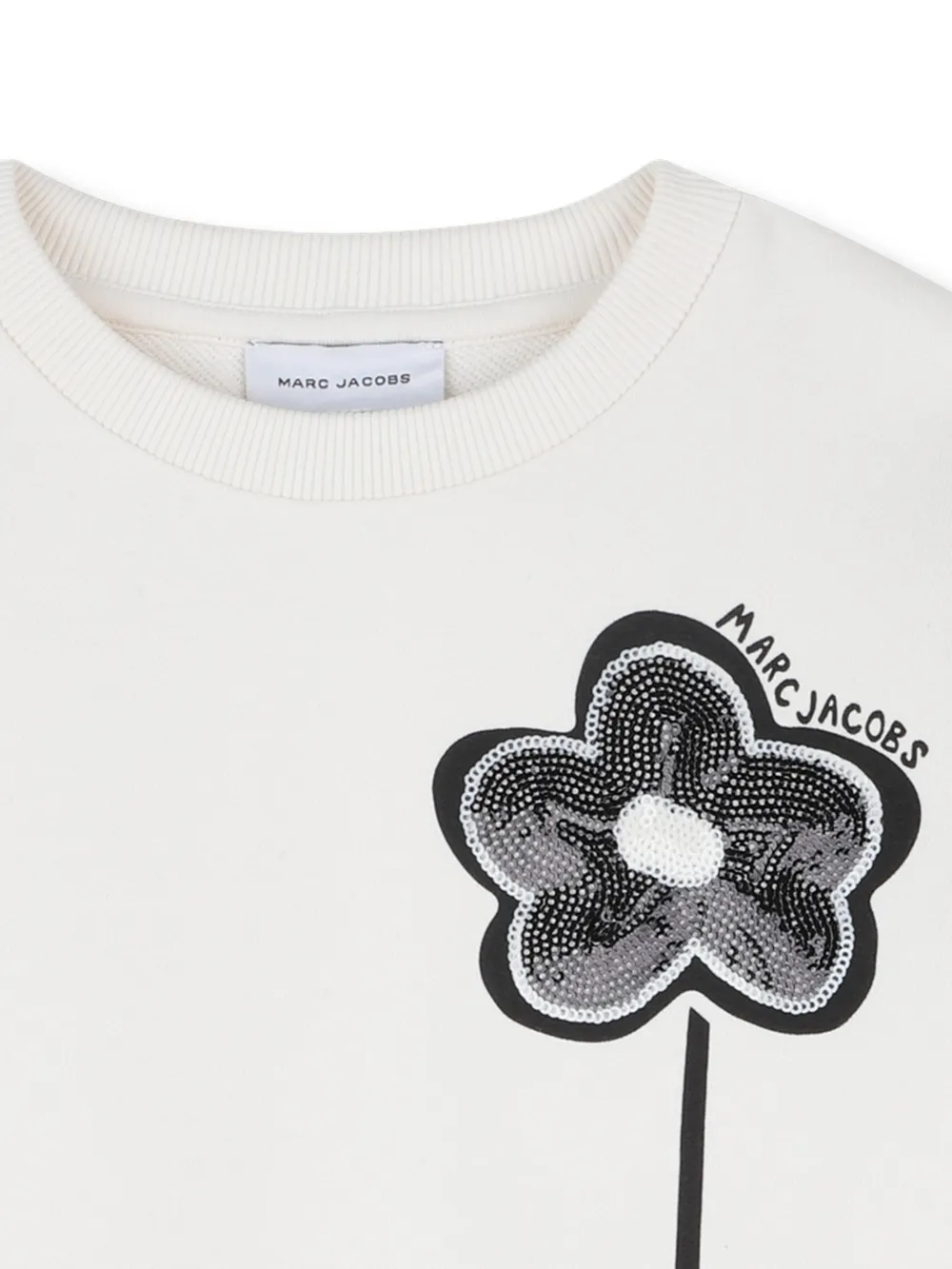 Marc Jacobs Kids Sweater met bloemapplicatie Beige