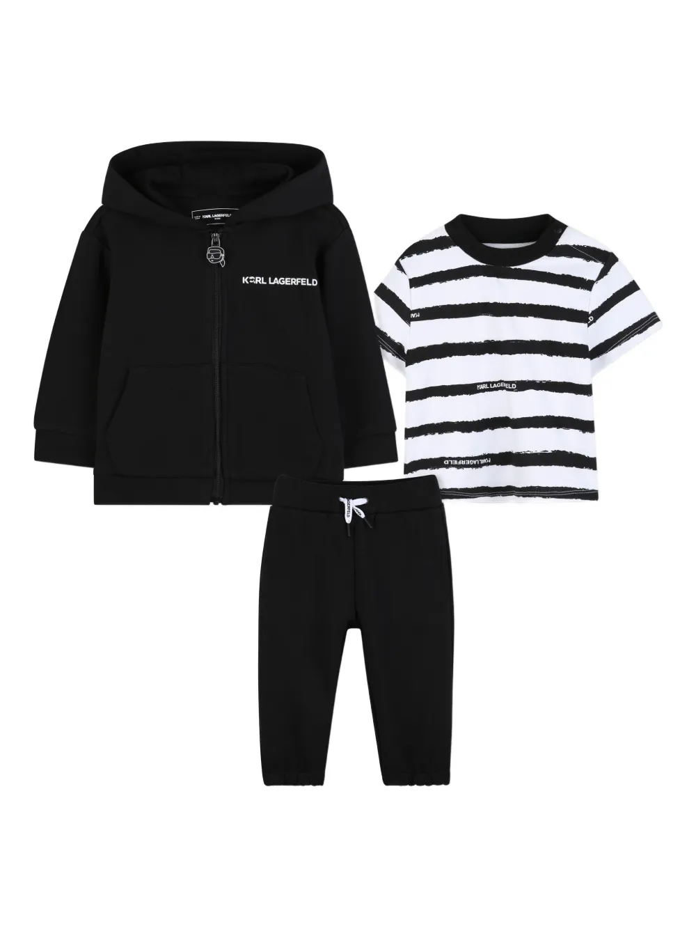 Karl Lagerfeld Kids Ikonik Karl tracksuit set - Nero