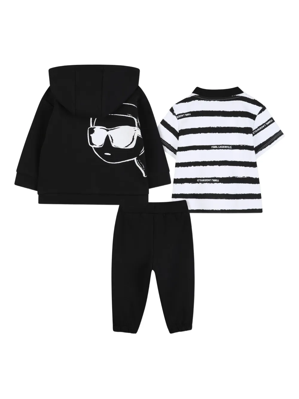 Karl Lagerfeld Kids Ikonik Karl trainingspak Zwart
