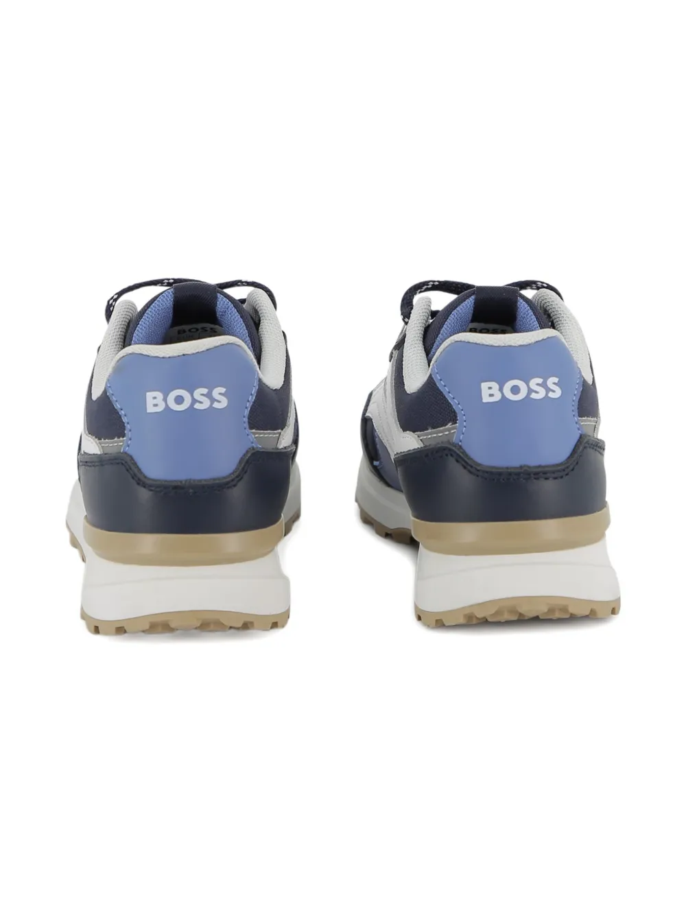 BOSS Kidswear Sneakers met logodetail Blauw