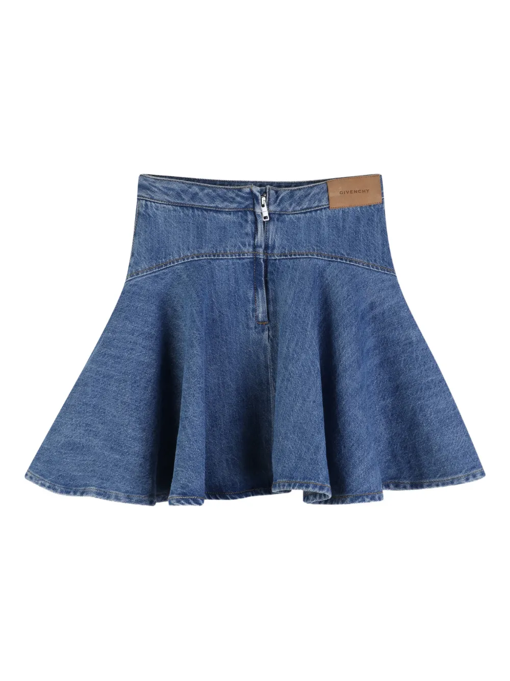  Givenchy Kids Flared Zip Skirt - Blue 