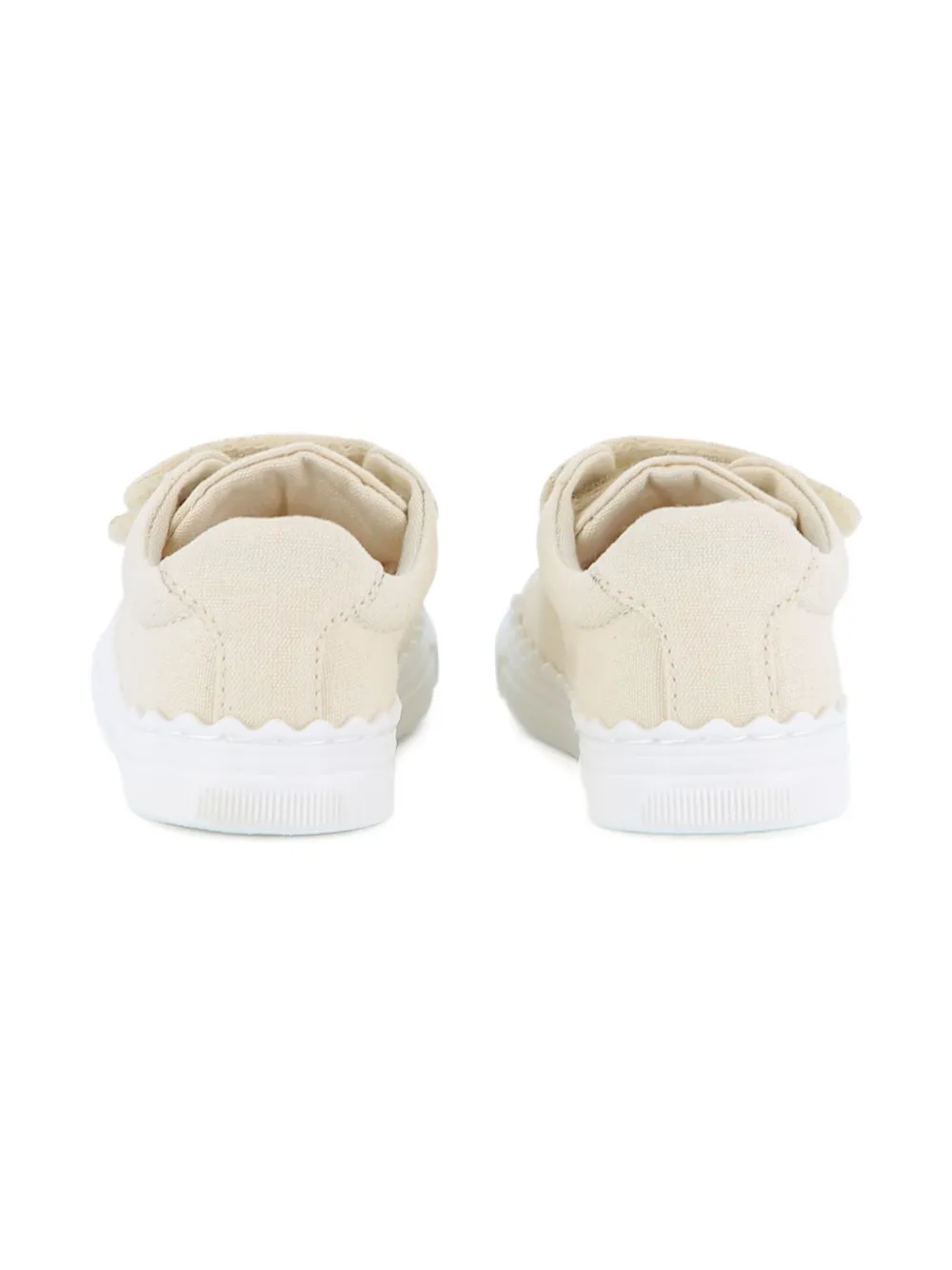 Chloé Kids Sneakers met gewelfde bandjes Beige