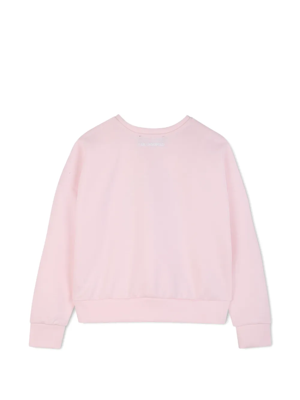 Karl Lagerfeld Kids Sweater met geborduurd logo Roze