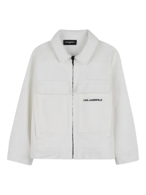 Karl Lagerfeld Kids Giacca denim con logo