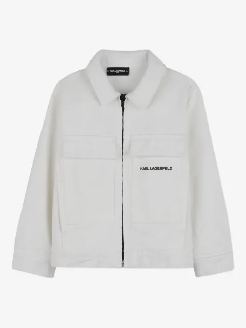 Karl Lagerfeld Kids pocket logo-detail denim jacket