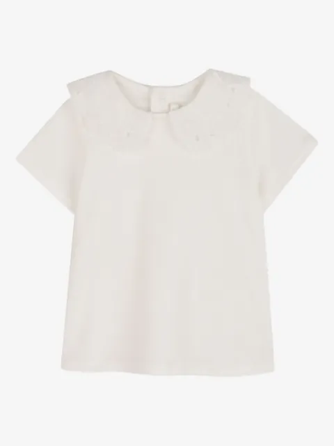 Chloé Kids haut à col en dentelle