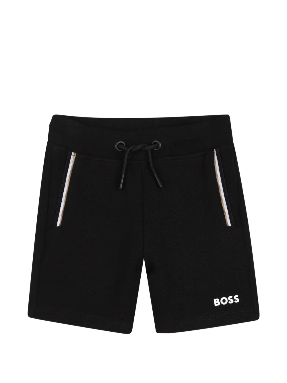 BOSS Kidswear T-shirt en shorts set met trekkoord Wit