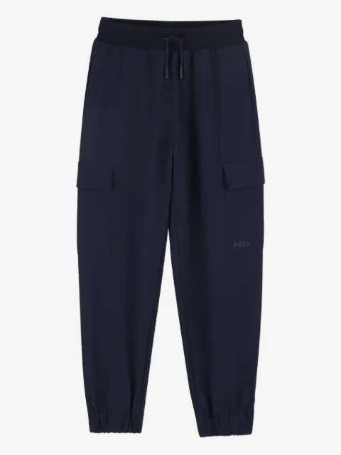 BOSS Kidswear cargo-pocket drawstring tracksuit bottoms
