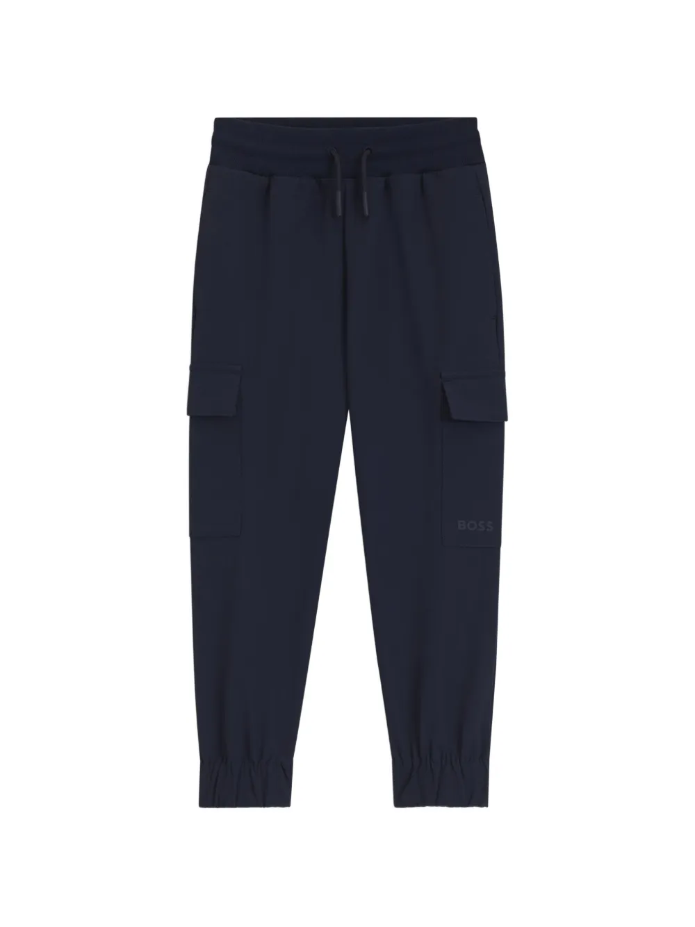 BOSS Kidswear Trainingsbroek met cargo zak en trekkoord Blauw