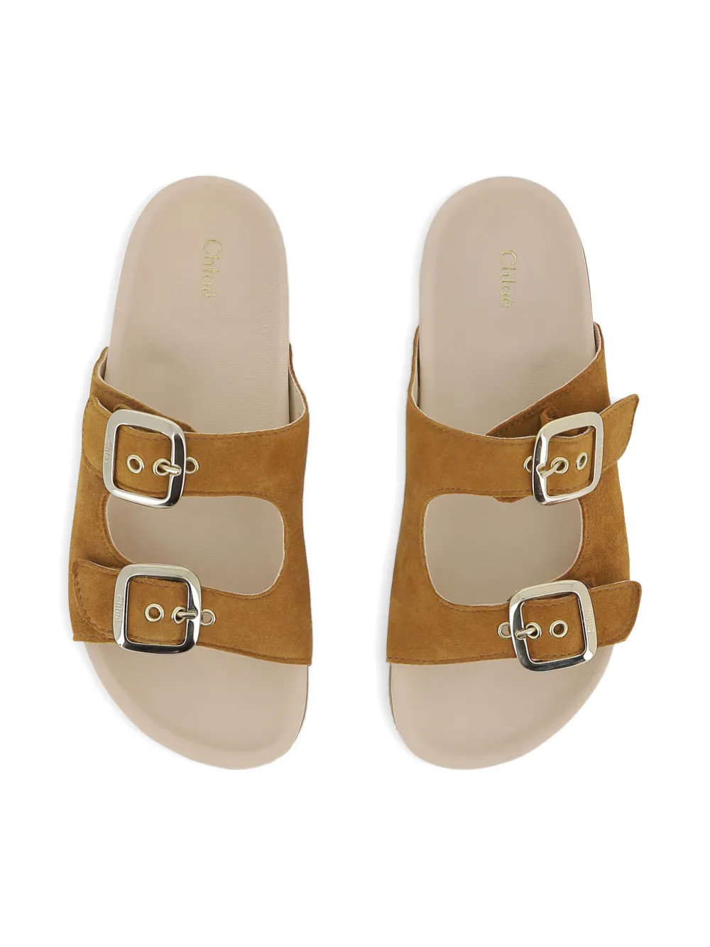 Chloé Kids Polly sandalen met gespband Bruin