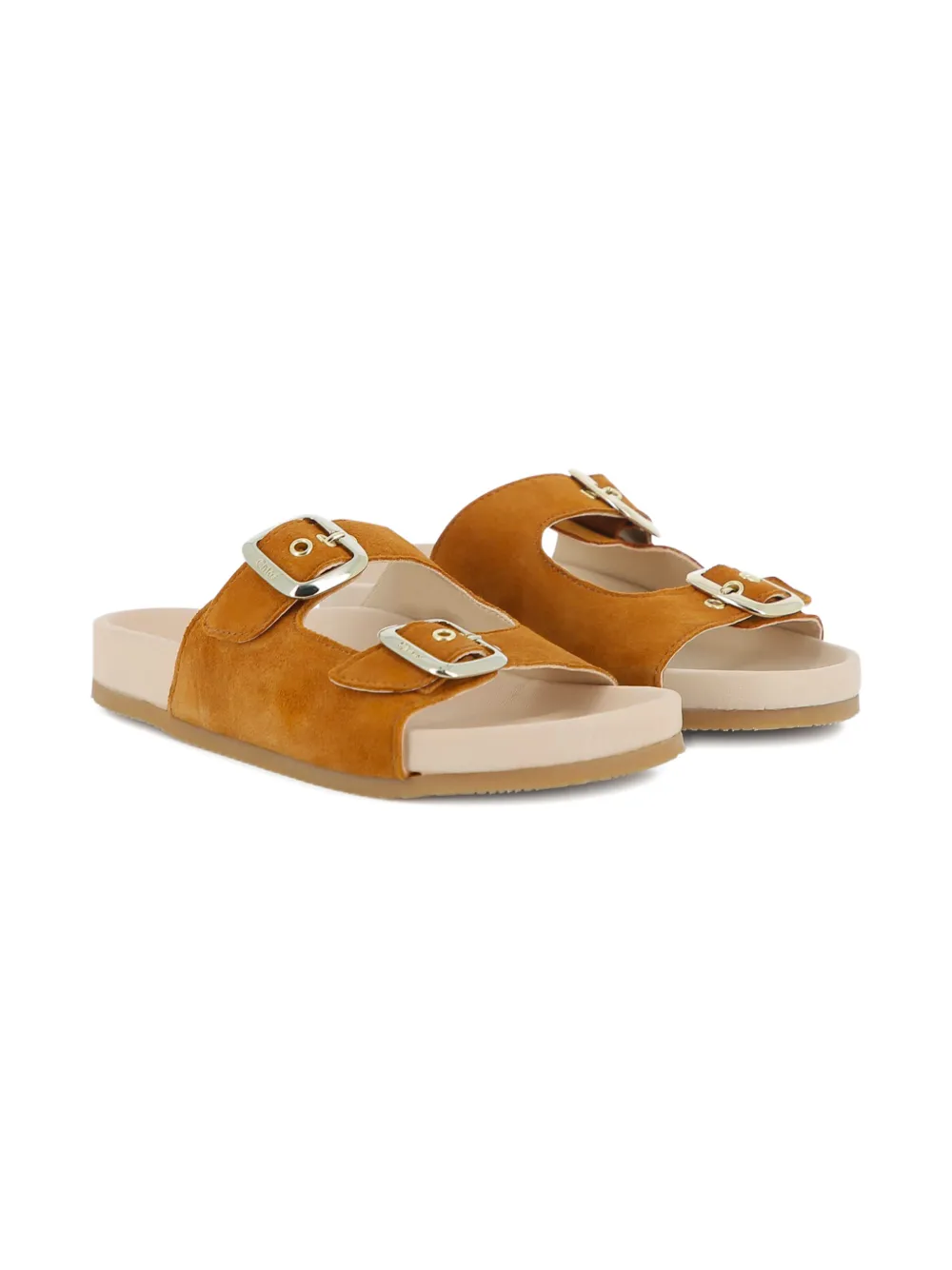 Chloé Kids Polly buckle-strap sandals - Marrone