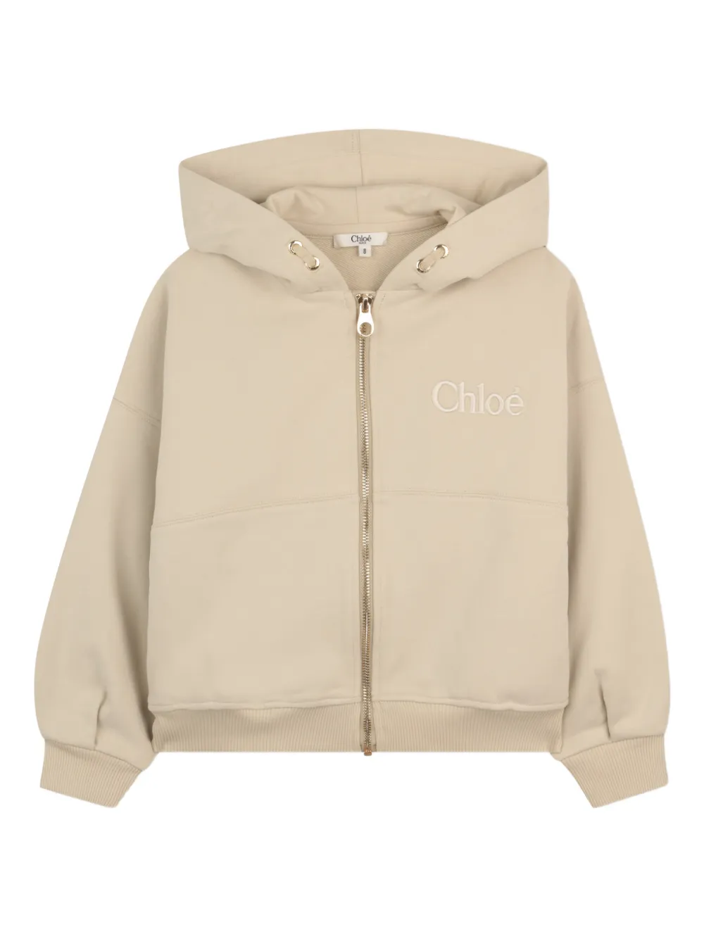Chloé Kids zip-up hoodie - Neutrals