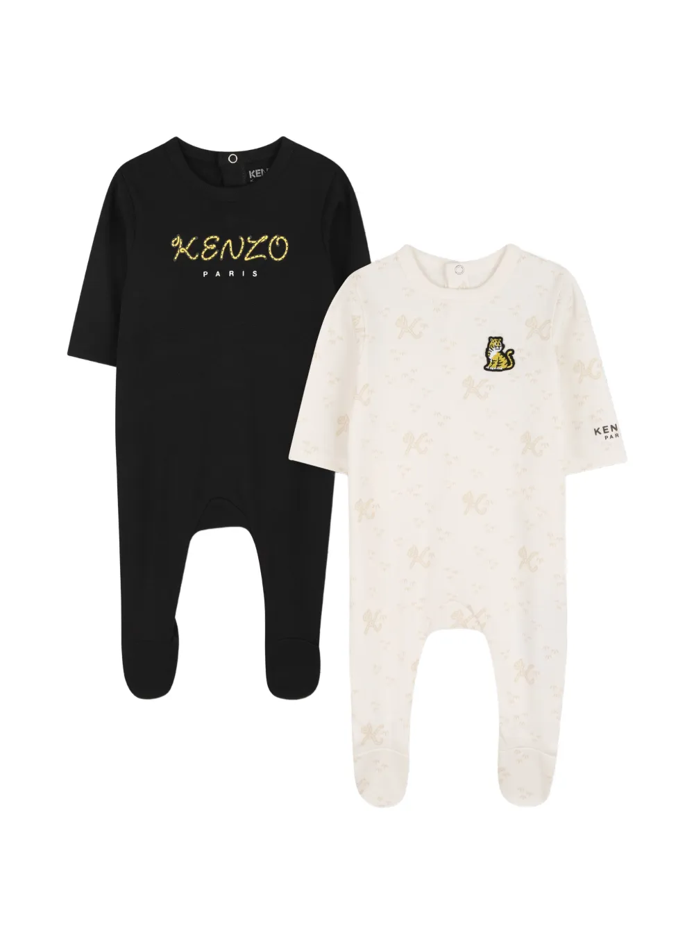 Kenzo Kids Set di 2 pigiama con ricamo - Nero