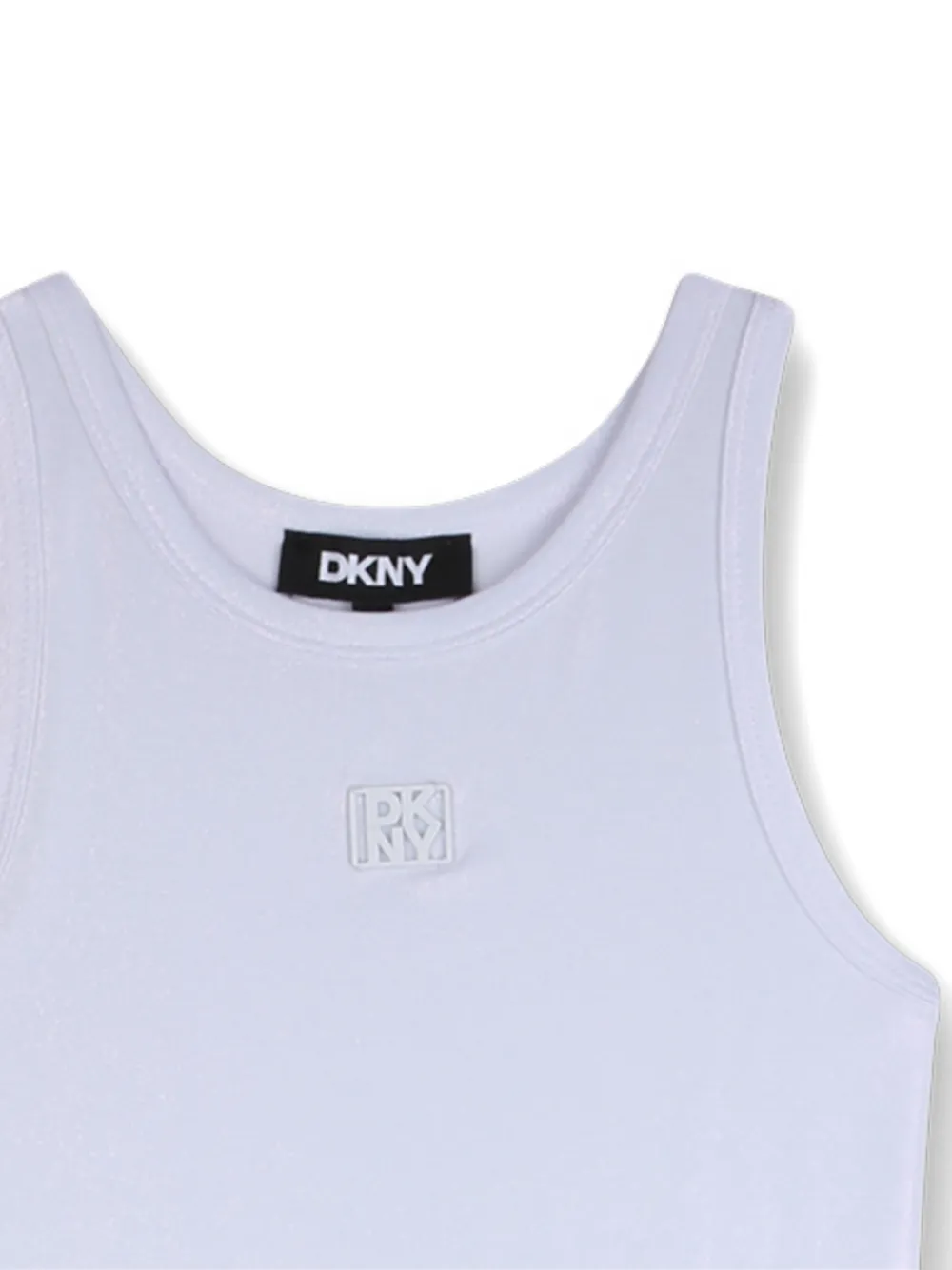 Dkny Kids Flared jurk met geborduurd logo Wit