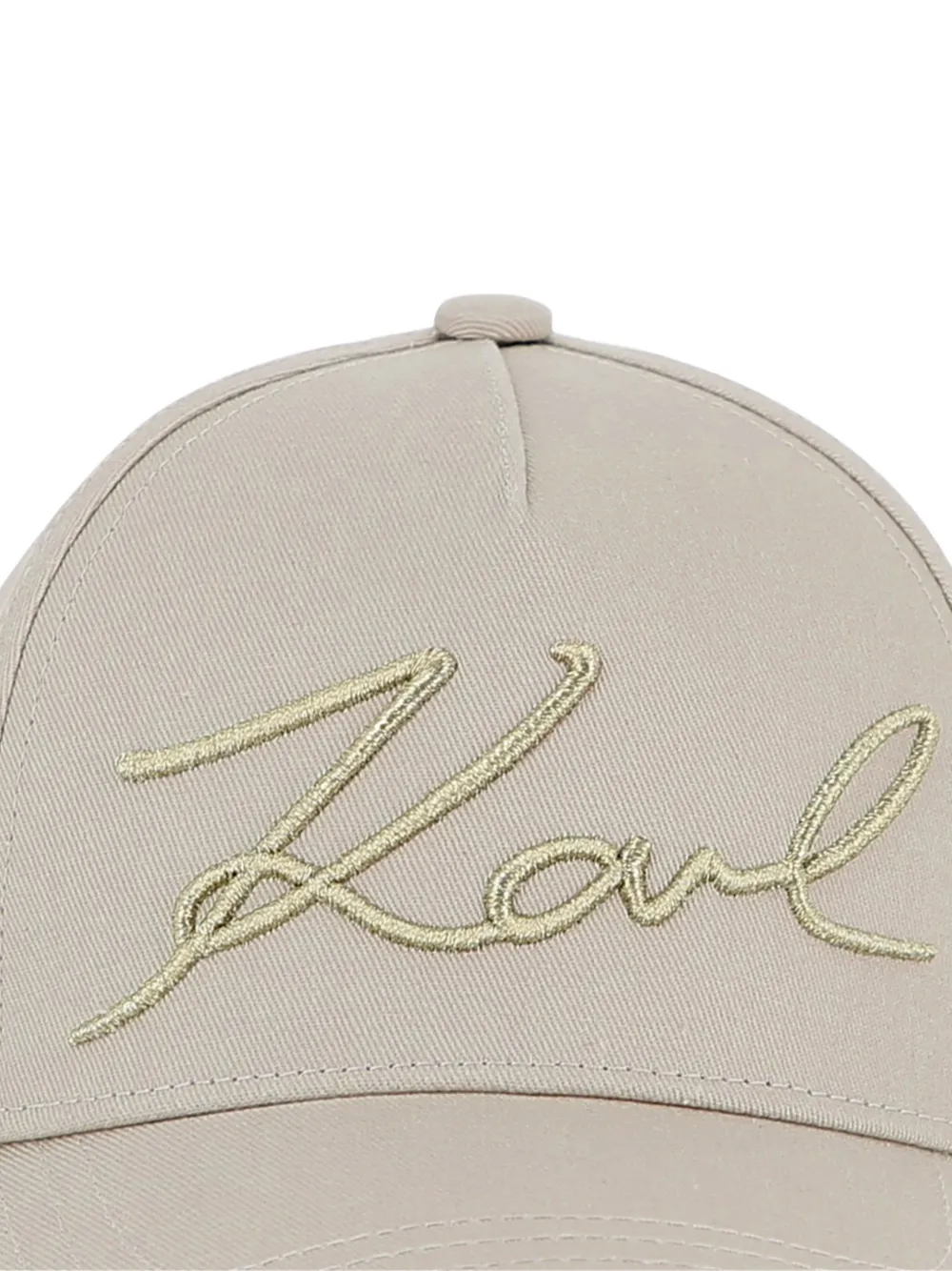 Karl Lagerfeld Kids Pet met borduurwerk Beige