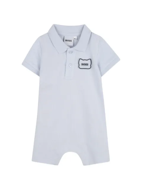 BOSS Kidswear appliqué polo shirt
