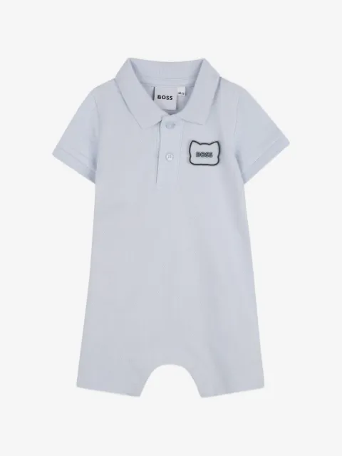 BOSS Kidswear playera tipo polo con aplique