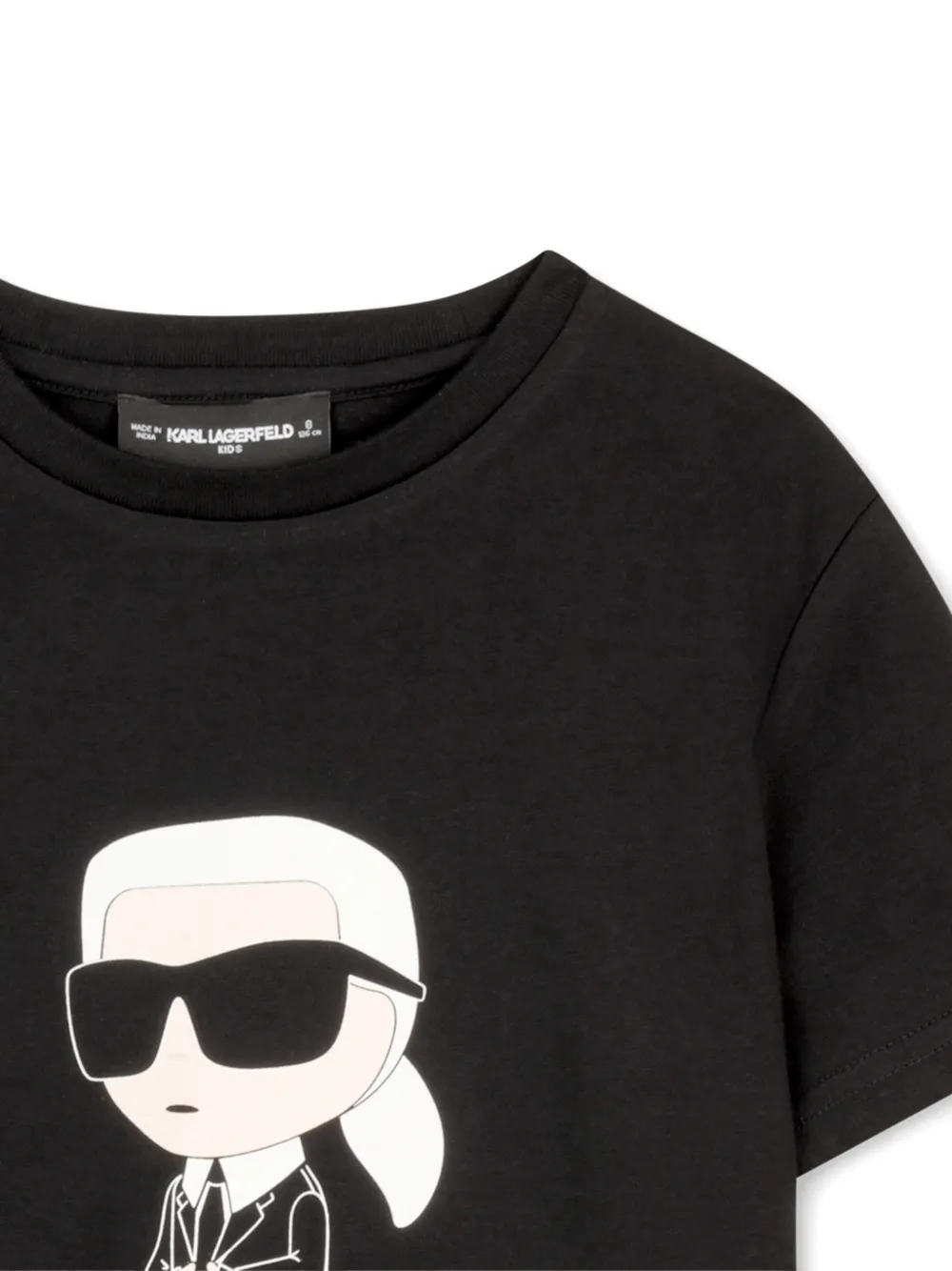 Karl Lagerfeld Kids T-shirt met grafische print Zwart