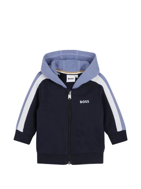 BOSS Kidswear ストライプ ロゴ パーカー