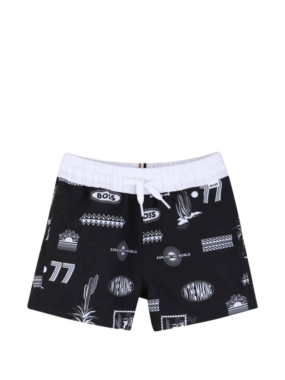 BOSS Kidswear Costume da bagno con stampa grafica - Nero