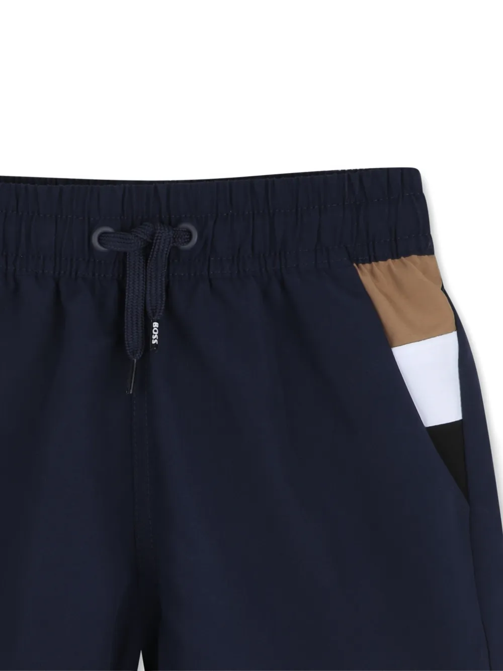  Boss Kidswear Striped Side Panel Swim Shorts - Blue 