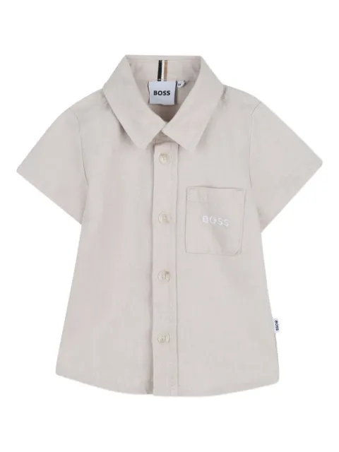 BOSS Kidswear Camisa com bolso no busto
