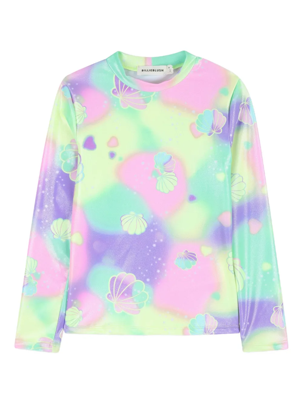 Billieblush shell-print T-shirt - Rosa