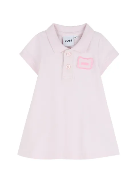BOSS Kidswear polo collar short-sleeve dress