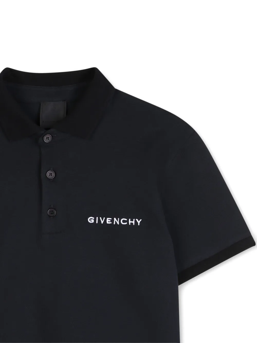 Givenchy Kids Poloshirt met logo Zwart