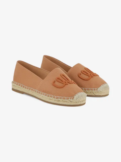 Chloé Kids Espadrilles mit Logo-Stickerei