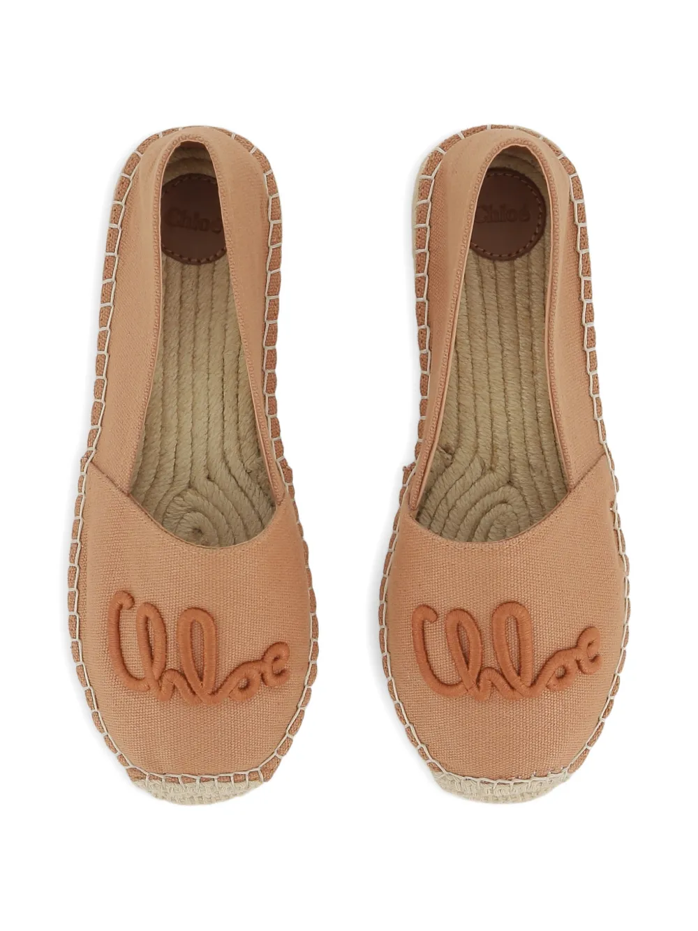 Chloé Kids Espadrilles met geborduurd logo Bruin