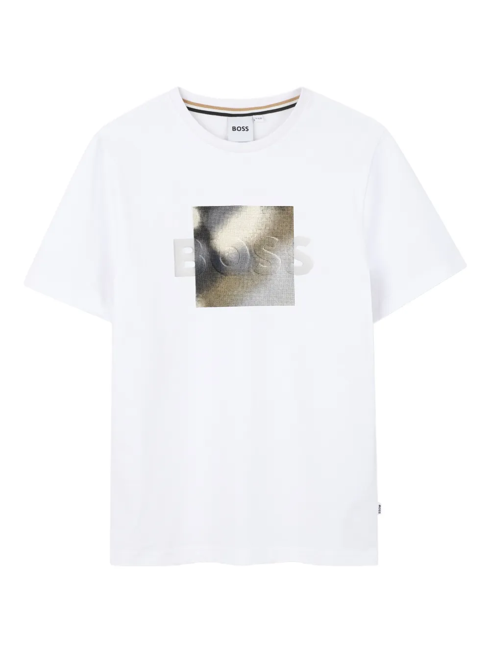 BOSS Kidswear T-shirt girocollo con stampa grafica - Bianco