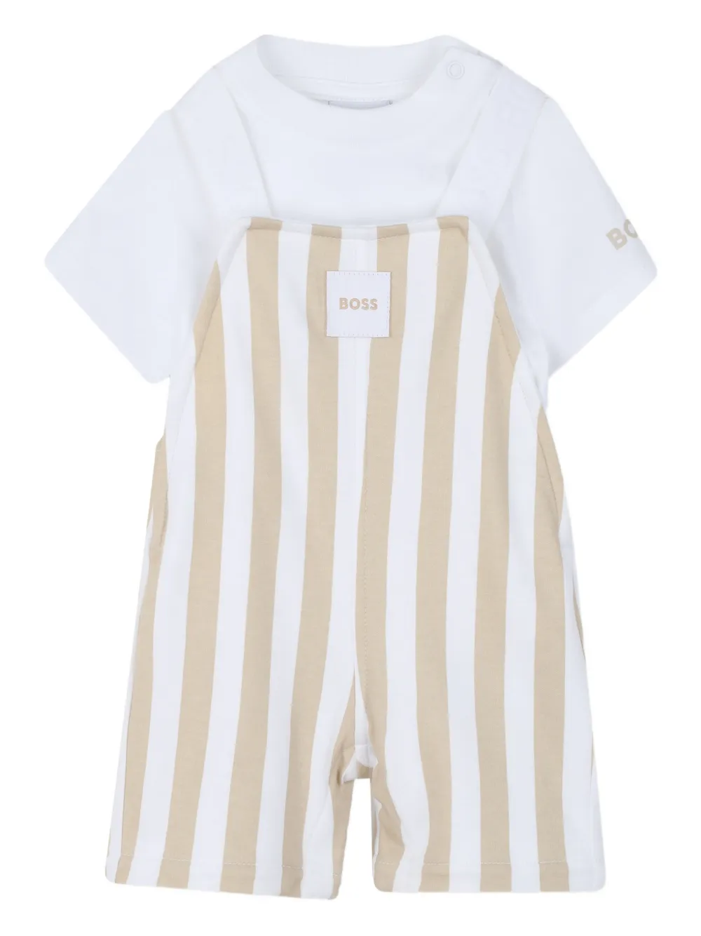 BOSS Kidswear Set neonato a righe - Bianco