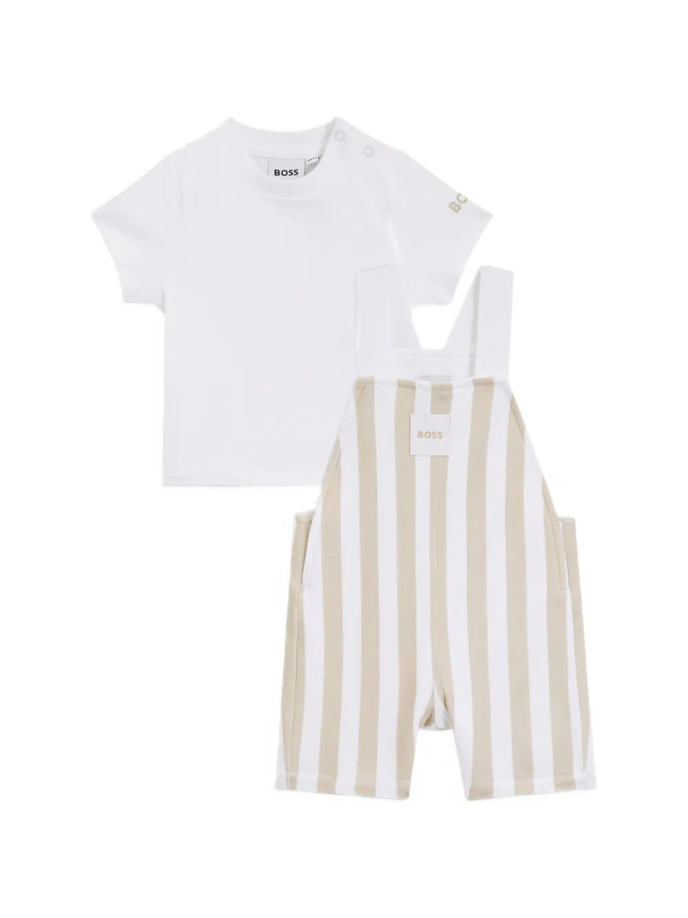 BOSS Kidswear Set neonato a righe - Bianco
