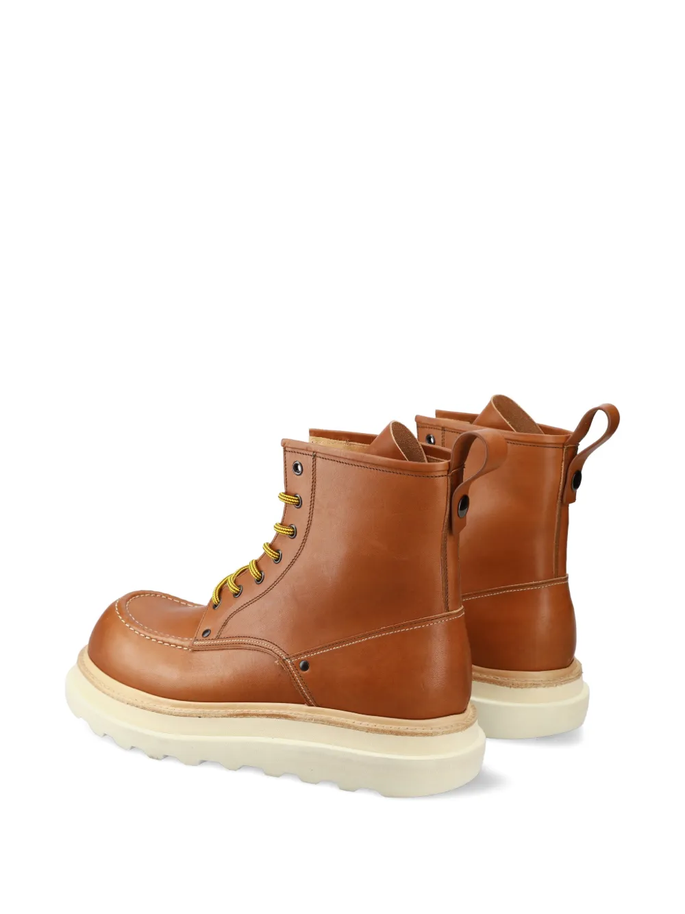 Premiata Leren veterlaarzen Bruin