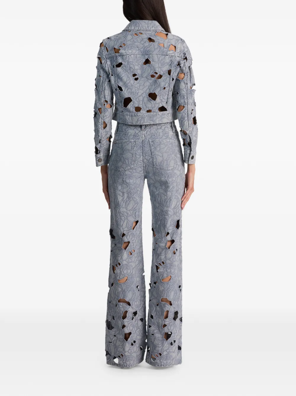 alice + olivia Jack met geborduurde ringlets Blauw